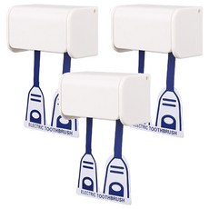 newnlook 黏貼式牙刷架, 3個, 白色