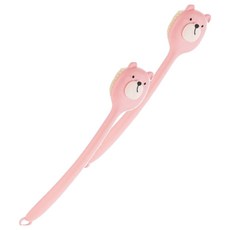 지비비 곰돌이 등드름 바디 브러쉬, 핑크, 1개입, 2개