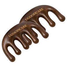 Yougoodcare 木質頭皮刮痧按摩器, 2個, 單一顏色