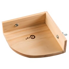 Canary 原木角落交流平台 適用於寵物鳥/蜜袋鼯 台灣產, 原木色, 1個