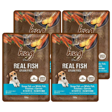 hug 哈格 Plus 無穀主食狗餐包, 海洋魚 + 白魚 + 馬鈴薯 + 胡蘿蔔, 100g, 4包