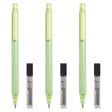 KaCO TURBO彩虹 HB自動鉛筆筆芯組 綠色, 0.5mm, 3組