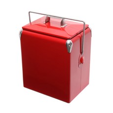 snow owl 復古保溫冰箱, 紅色, 17L