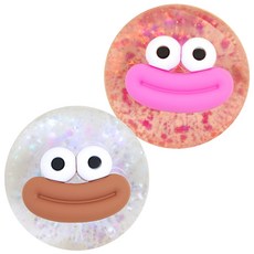 포포팬시 쫀득하고 찰진 글리터 물방울떡 말랑이, 랜덤발송, 102g, 2개