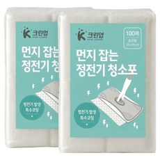 케이크린업 먼지잡는 정전기청소포 200매, 1개