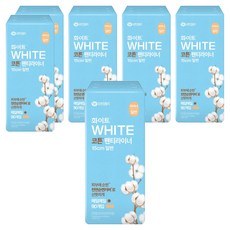 화이트 코튼 팬티라이너, 일반, 90개입, 6개
