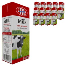 믈레코비타 멸균우유, 1L, 15개