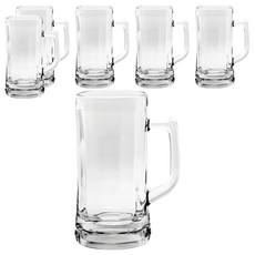 Ocean Glass 慕尼黑附柄啤酒杯 高180mm 容量640ml 泰國製, 6個