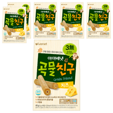 아이배냇 곡물친구, 치즈, 40g, 6개