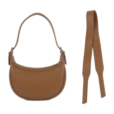 BONNIE BOTTARI 迷你霍博 托特 肩背 斜背包 + 2款背帶, 棕色