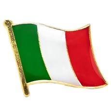 A-ONE 義大利國旗別針 0.6 x 0.7 英吋, 彩色, 1件