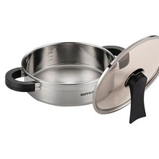 HAPPYCALL 電磁爐適用3層不鏽鋼雙耳湯鍋+鍋蓋, 混色, 25.4cm, 1組