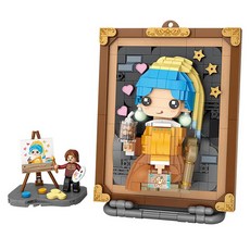 LoZ 迷你奈米積木 名畫系列, 01 戴珍珠奶茶的少女, 1個