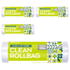 INNER HOME 新鮮衛生保鮮袋捲筒包 (特特大), XXL及以上, 300件, 4個