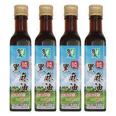自然鄉 純黑麻油, 250ml, 台灣產, 4瓶