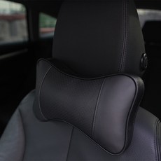 M-NOBLE Breathe 豪華皮革頸枕, 黑色, 1個