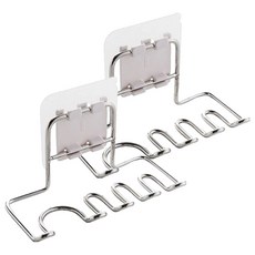 THELIVING 免鑽孔不鏽鋼牙刷刮鬍刀架, 2個, A款