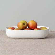 BOWLBOWL 韓國製 復古系列 橢圓碗 L 號, 牛奶白, 1個