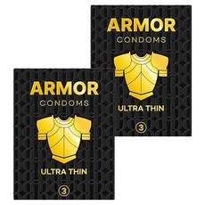 아머 루브리케이트 울트라씬 콘돔, 3개입, 2개