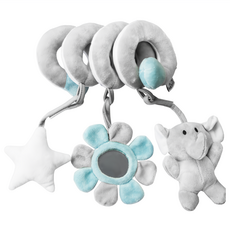 OhBabyLaugh 動物床繞玩具, 灰色小象, 1個