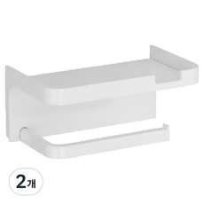 Sheriel 高級免鑽孔衛生紙架, 白色, 2個