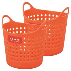 이노마타 원형 소프트 미니 바스켓 4460, 오렌지, 2개
