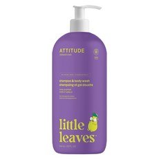 ATTITUDE 艾特優 兒童2合1洗髮沐浴露 香草+梨, 946ml, 1瓶