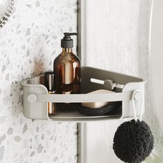 움브라 FLEX 부착형 무타공 코너선반, 그레이, 1개