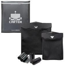 CARTEM 車用垃圾桶 2入+捲筒垃圾袋 2入, 單一商品, 1套