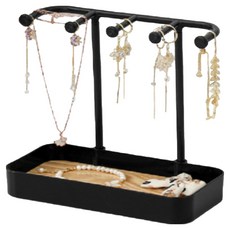 쿠캐치 악세사리 쥬얼리 보관 스탠드 진열대 거치대 트레이, 3개, 블랙