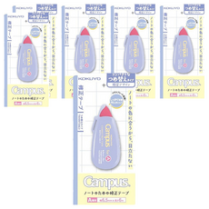 KOKUYO 國譽 Campus 象牙白可替換修正帶 幅6.5mmx長6m, A款紫色, 6個