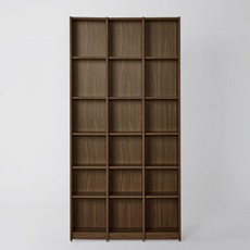 까사미아 하벨 책장 6단 110cm 방문설치, 브라운