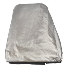 防水摩托車罩 190T 滌綸布料 防水透氣散熱, 黑色 + 銀色