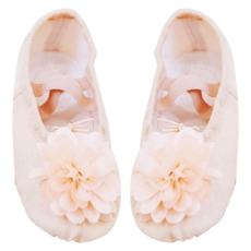 Happy Ballet 女童花朵繫帶芭蕾舞鞋