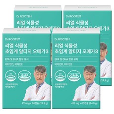 닥터루템 리얼 식물성 초임계 알티지 오메가3, 4개, 60정