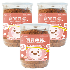 FOREST PLANET 森森星球 寶寶肉鬆 原味豬肉, 100%純豬肉製作 無添加豆粉, 120g, 3罐