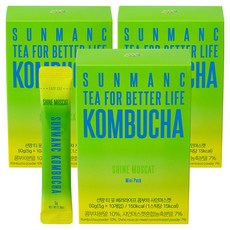 SUNMANC 康普茶沖泡粉隨身包 晴王麝香葡萄口味, 5g, 10條, 3盒