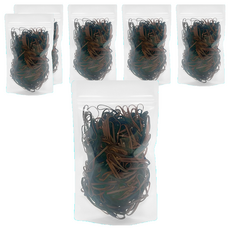 She's Line TPU 橡皮筋 500入, 黑色+棕色, 6包