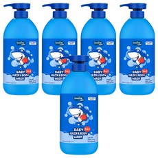 TOUCH ME 兒童 嬰兒 3合1 多效合一 洗髮沐浴露 大容量, 1L, 5個