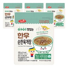 베베스트 아이 맛있는 한우 순한 육개장, 200g, 4개