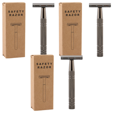 Facebody 經典手動刀片剃須刀 棕色, 1入, 3個