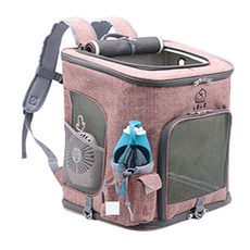 LDLC 透氣寵物後背包 PET-2000, 淺粉色