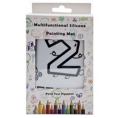 食品級矽膠畫畫餐墊 30cm x 40cm 無毒不含雙酚A 耐熱安全, fun數字, 1組