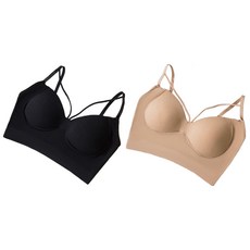 올러바웃 스트랩 나시 일체형 패드 골지 크롭탑