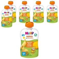 HiPP 喜寶 生機水果趣 香蕉芒果, 100g, 6包