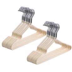 ABM 防滑塗層衣架 S號, 米色, 20入