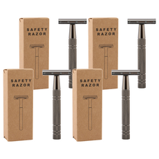 Facebody 經典手動刀片剃須刀 棕色, 1入, 4個