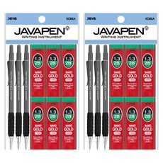 자바펜 엠보샤프 1.3mm 3p + 나노골드 샤프심 1.3mm 2B 6p, 2세트, 다크그레이(엠보샤프)