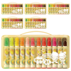 SIMBALION 雄獅 CFM 新功夫鴨彩色筆 外盒顏色隨機, 24色, 6盒