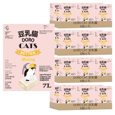 DORO CAT 豆乳貓 混合豆腐礦物貓砂, 無味, 7L, 24袋